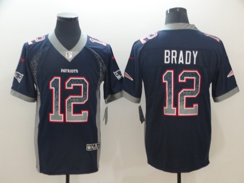 Men's New England Patriots Tom Brady #12 Navy Jersey
